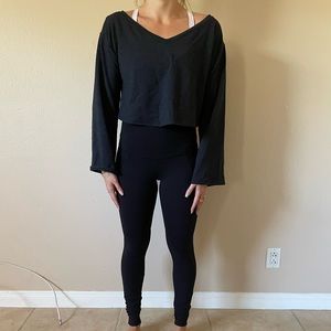 Size 4 cropped lululemon long sleeve